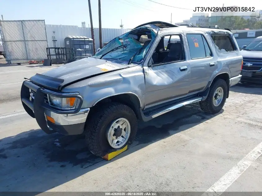 1993 Toyota 4Runner Vn29 Sr5 VIN: JT3VN29V0P0015842 Lot: 42528335