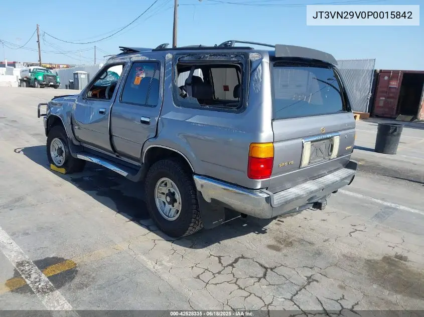 1993 Toyota 4Runner Vn29 Sr5 VIN: JT3VN29V0P0015842 Lot: 42528335
