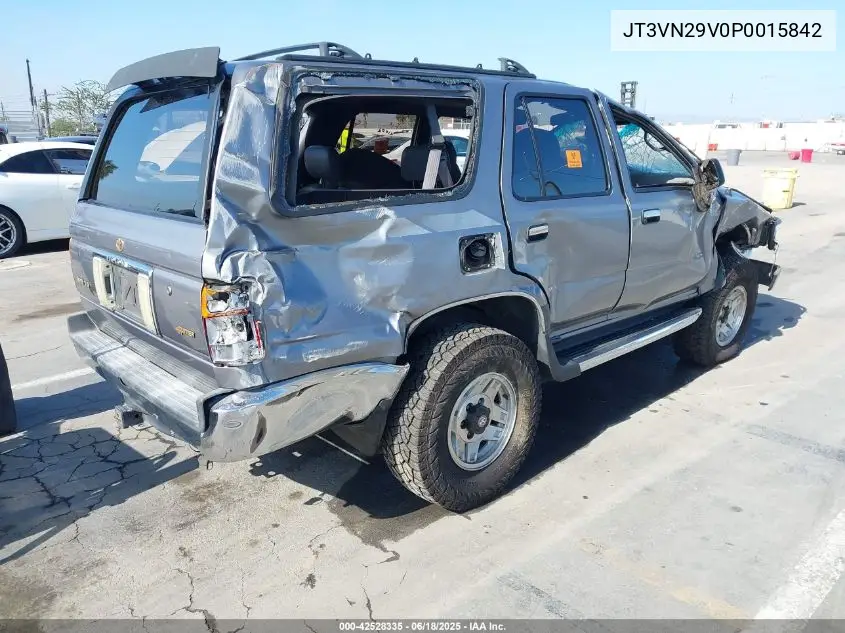 1993 Toyota 4Runner Vn29 Sr5 VIN: JT3VN29V0P0015842 Lot: 42528335