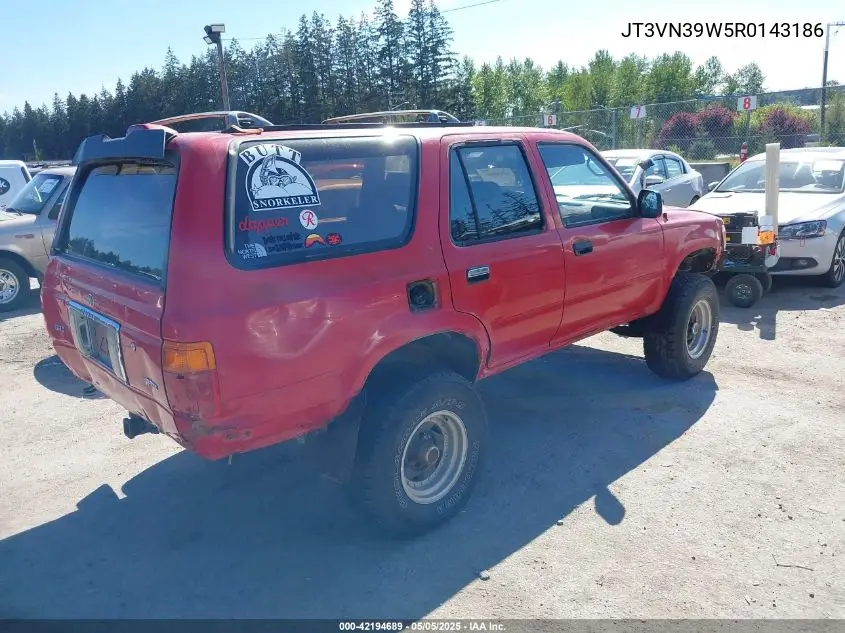 1994 Toyota 4Runner Vn39 Sr5 VIN: JT3VN39W5R0143186 Lot: 42194689
