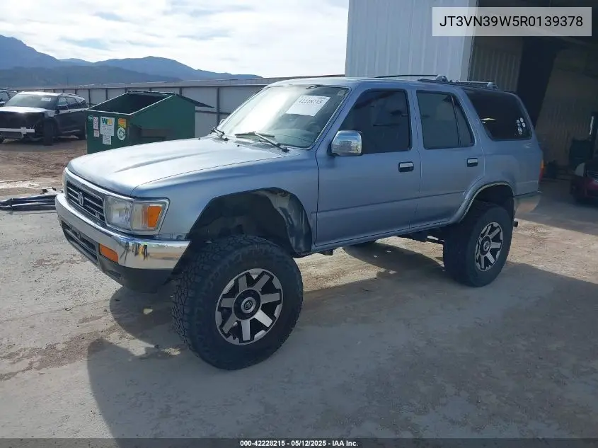 1994 Toyota 4Runner Vn39 Sr5 VIN: JT3VN39W5R0139378 Lot: 42228215