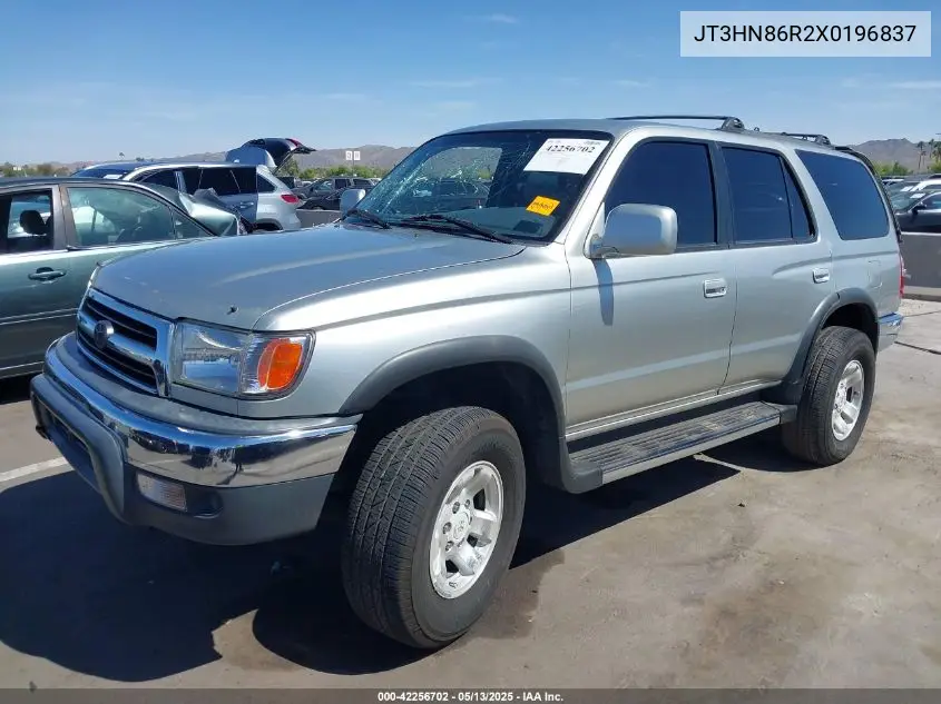 1999 Toyota 4Runner Sr5 V6 VIN: JT3HN86R2X0196837 Lot: 42256702