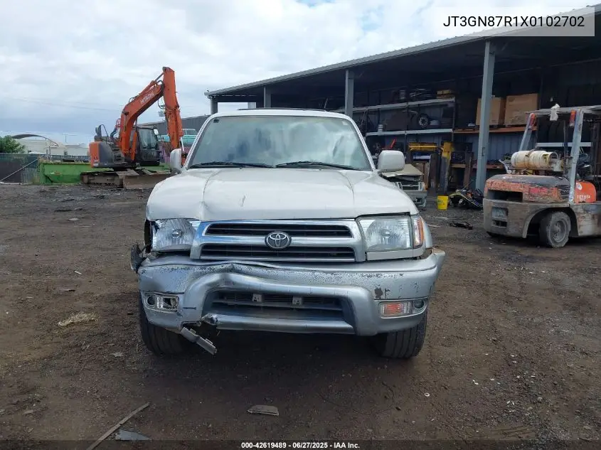 1999 Toyota 4Runner Limited V6 VIN: JT3GN87R1X0102702 Lot: 42619489