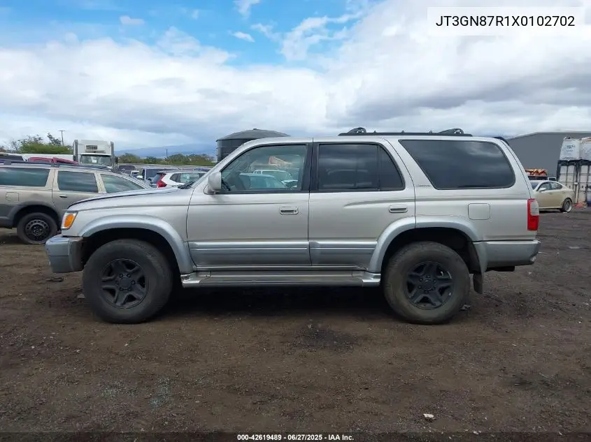 1999 Toyota 4Runner Limited V6 VIN: JT3GN87R1X0102702 Lot: 42619489