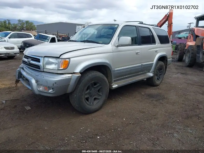 1999 Toyota 4Runner Limited V6 VIN: JT3GN87R1X0102702 Lot: 42619489
