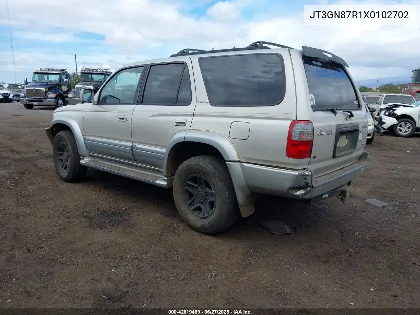 1999 Toyota 4Runner Limited V6 VIN: JT3GN87R1X0102702 Lot: 42619489