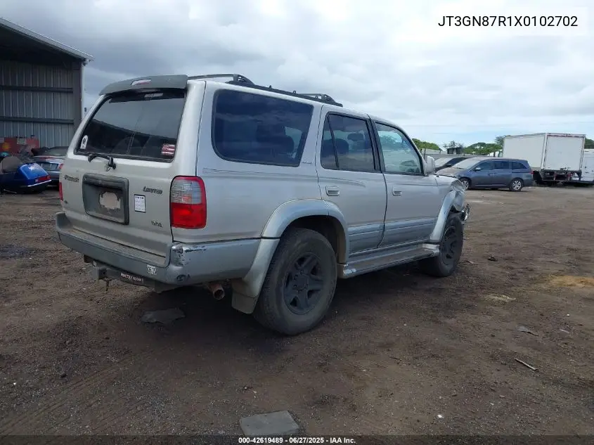 1999 Toyota 4Runner Limited V6 VIN: JT3GN87R1X0102702 Lot: 42619489