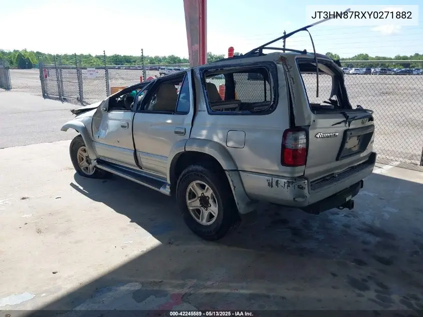 2000 Toyota 4Runner Limited V6 VIN: JT3HN87RXY0271882 Lot: 42245589