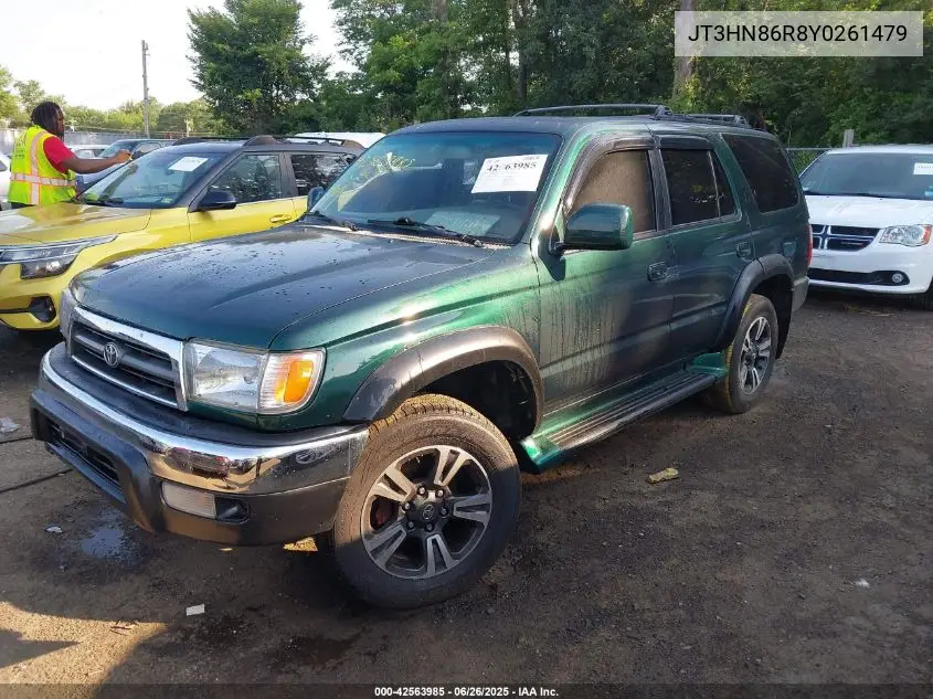 2000 Toyota 4Runner Sr5 V6 VIN: JT3HN86R8Y0261479 Lot: 42563985