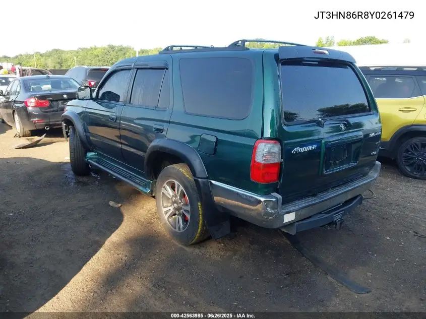 2000 Toyota 4Runner Sr5 V6 VIN: JT3HN86R8Y0261479 Lot: 42563985
