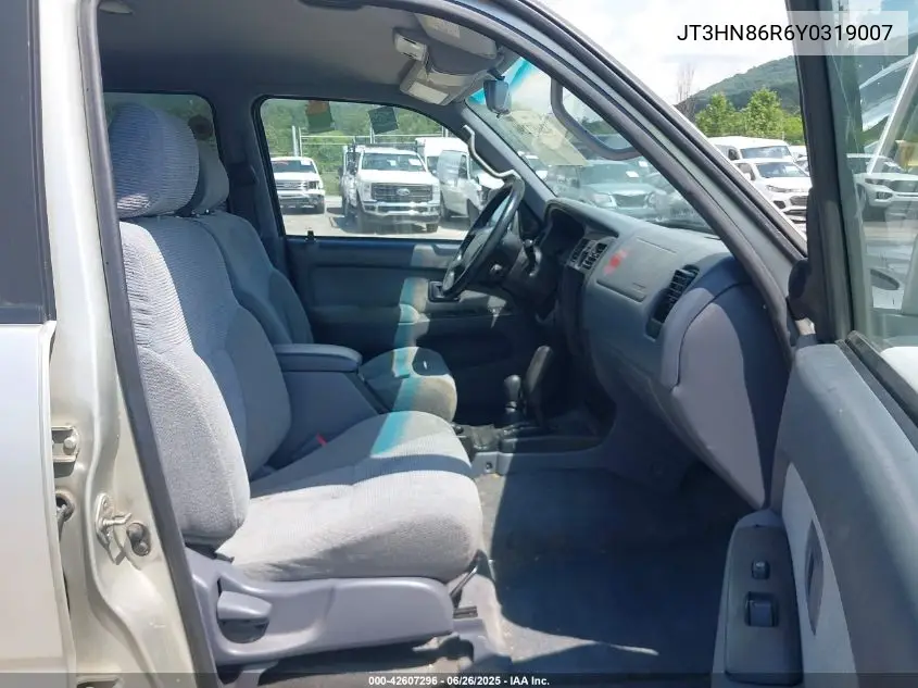 2000 Toyota 4Runner Sr5 V6 VIN: JT3HN86R6Y0319007 Lot: 42607296