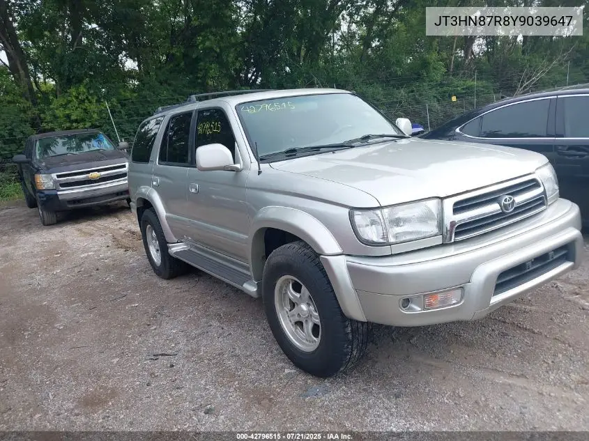2000 Toyota 4Runner Limited V6 VIN: JT3HN87R8Y9039647 Lot: 42796515