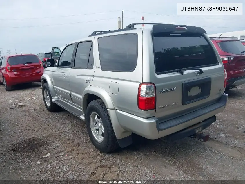 2000 Toyota 4Runner Limited V6 VIN: JT3HN87R8Y9039647 Lot: 42796515