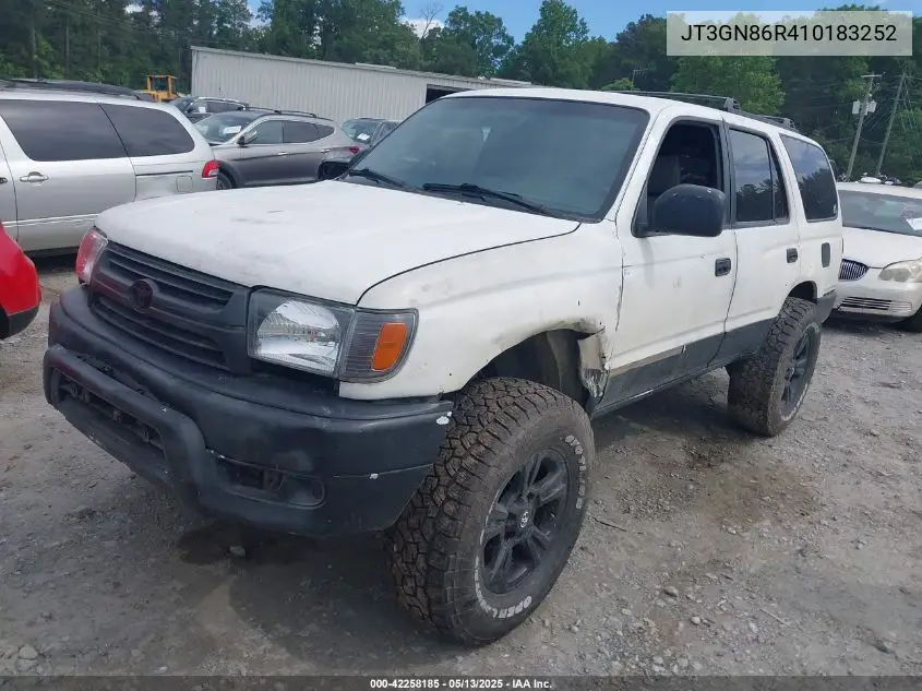 2001 Toyota 4Runner Sr5 V6 VIN: JT3GN86R410183252 Lot: 42258185