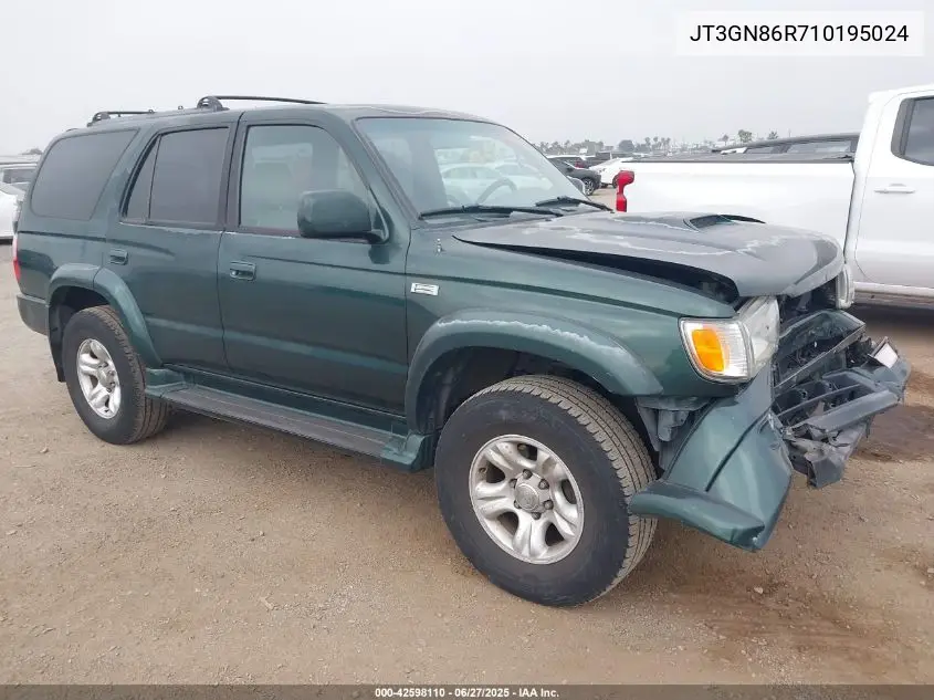 2001 Toyota 4Runner Sr5 V6 VIN: JT3GN86R710195024 Lot: 42598110