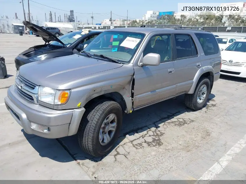 2001 Toyota 4Runner Limited V6 VIN: JT3GN87RX10191726 Lot: 42615873