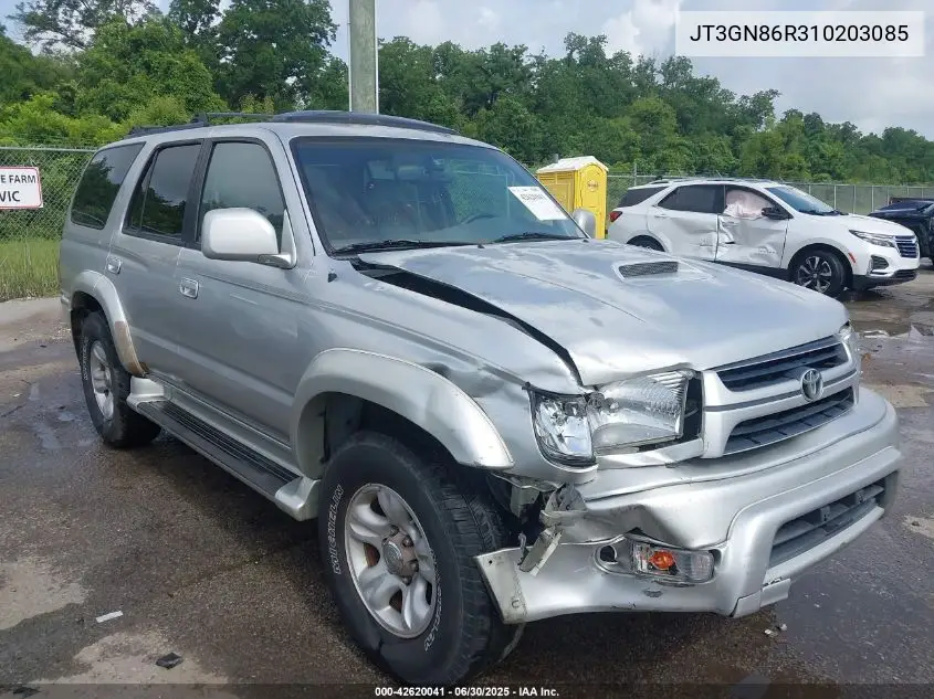 2001 Toyota 4Runner Sr5 VIN: JT3GN86R310203085 Lot: 42620041