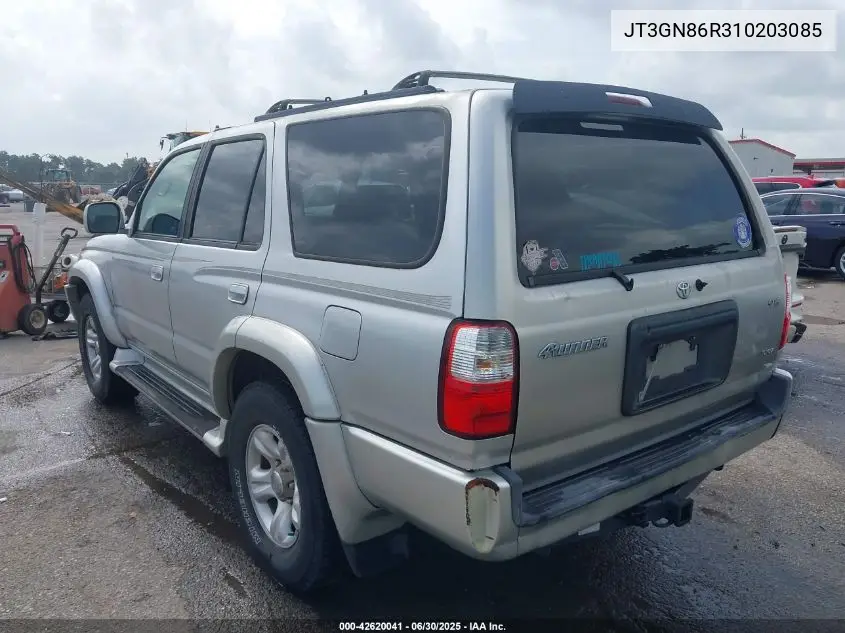 2001 Toyota 4Runner Sr5 VIN: JT3GN86R310203085 Lot: 42620041