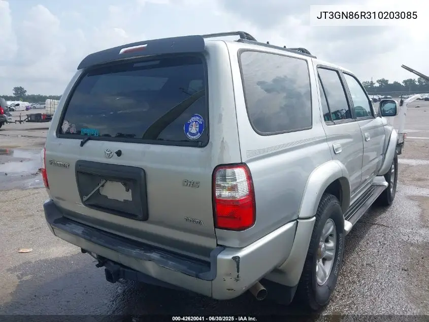 2001 Toyota 4Runner Sr5 VIN: JT3GN86R310203085 Lot: 42620041