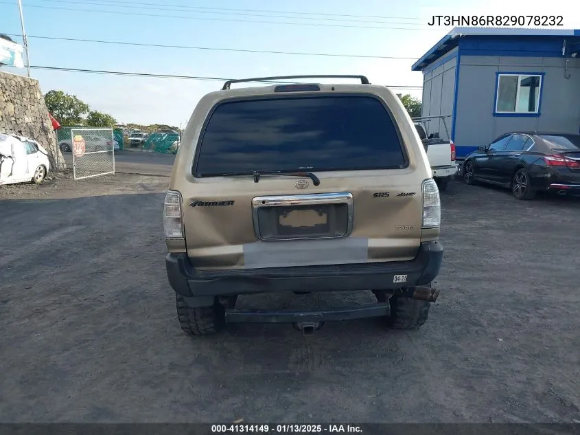 2002 Toyota 4Runner Sr5 V6 VIN: JT3HN86R829078232 Lot: 41314149