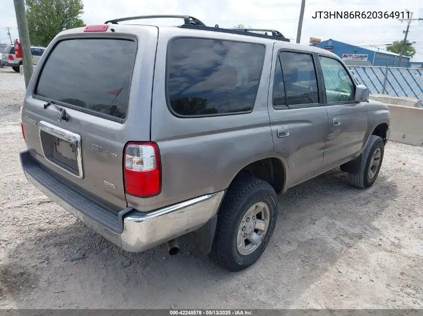 2002 Toyota 4Runner Sr5 V6 VIN: JT3HN86R620364911 Lot: 42248576