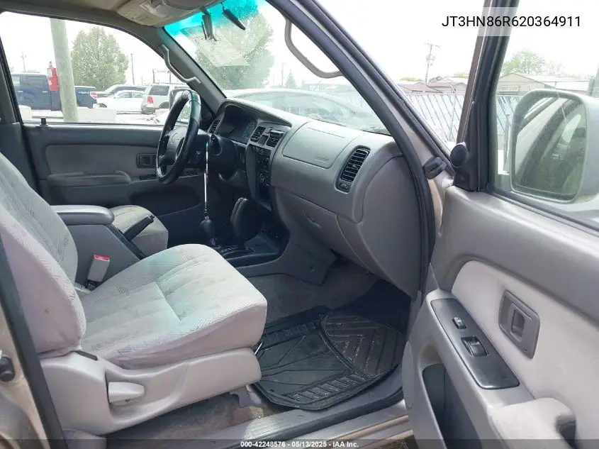 2002 Toyota 4Runner Sr5 V6 VIN: JT3HN86R620364911 Lot: 42248576