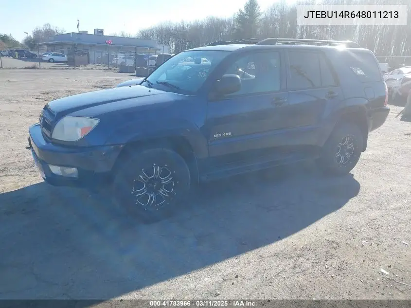 2004 Toyota 4Runner Sr5 V6 VIN: JTEBU14R648011213 Lot: 41783966
