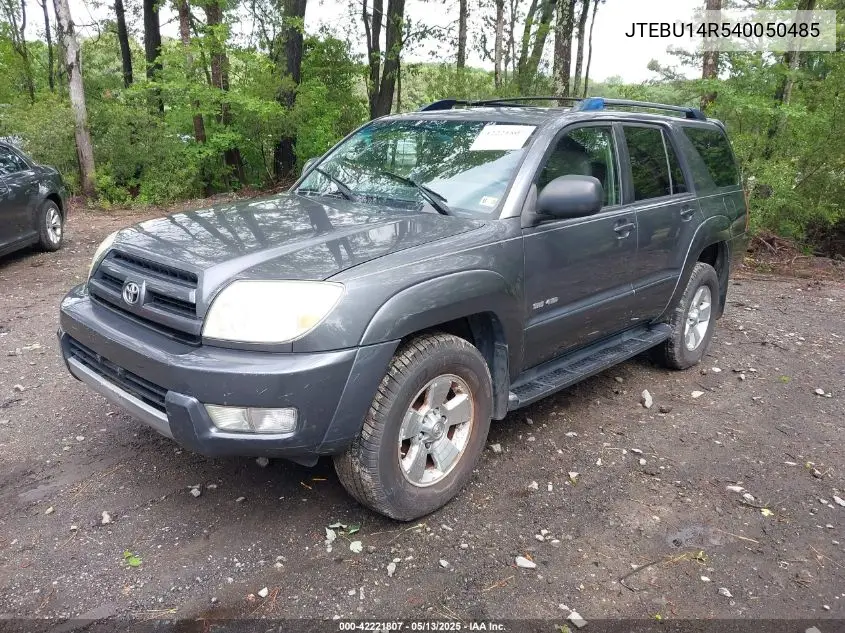 2004 Toyota 4Runner Sr5 V6 VIN: JTEBU14R540050485 Lot: 42221807