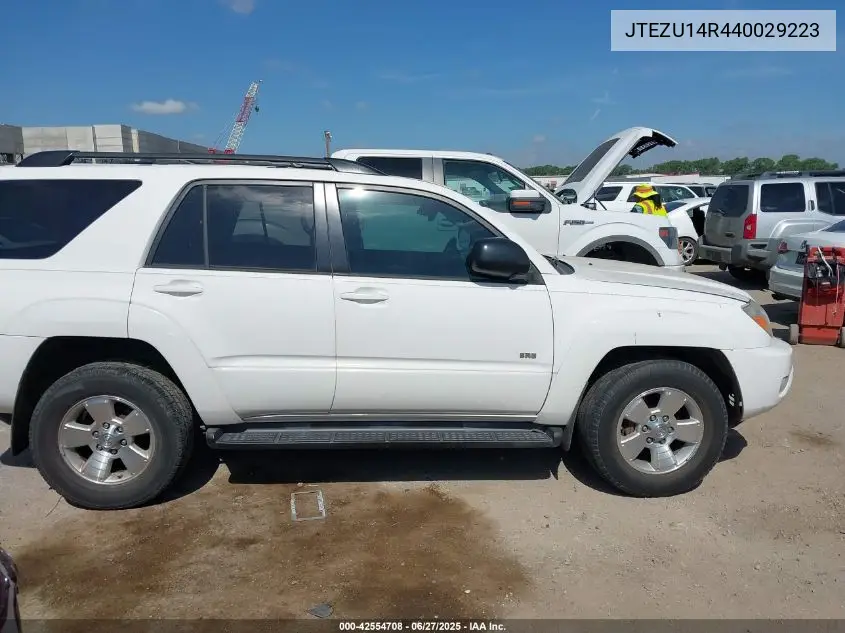 2004 Toyota 4Runner Sr5 V6 VIN: JTEZU14R440029223 Lot: 42554708