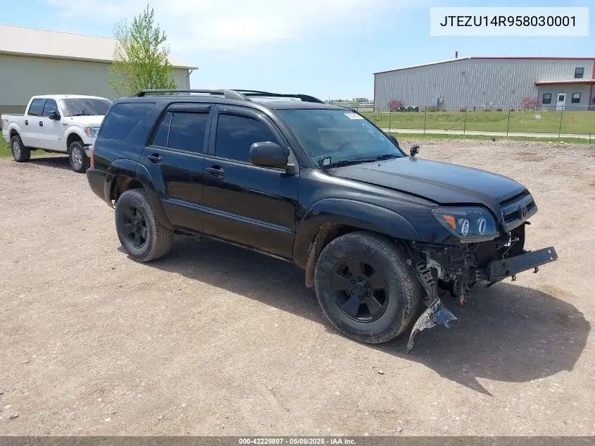 2005 Toyota 4Runner Sr5 V6 VIN: JTEZU14R958030001 Lot: 42225807