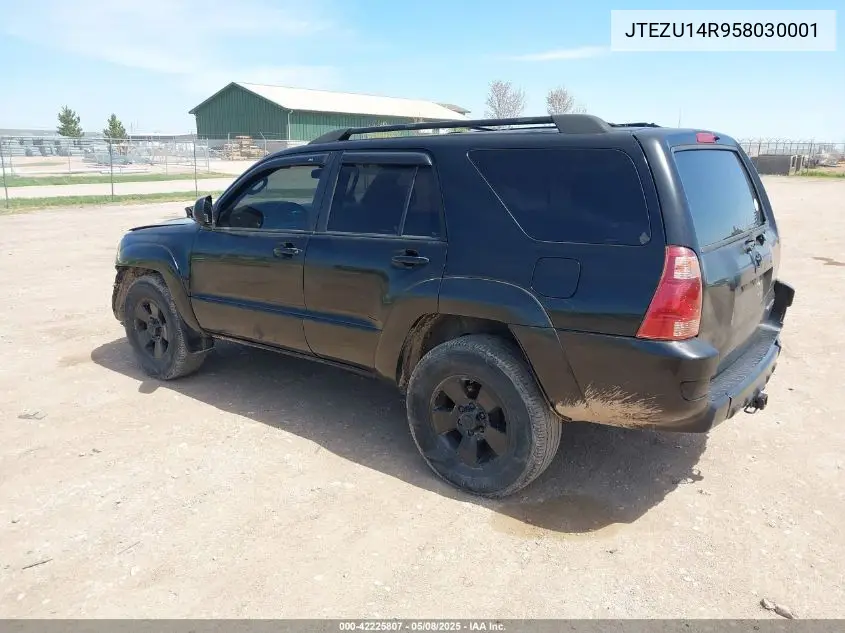 2005 Toyota 4Runner Sr5 V6 VIN: JTEZU14R958030001 Lot: 42225807