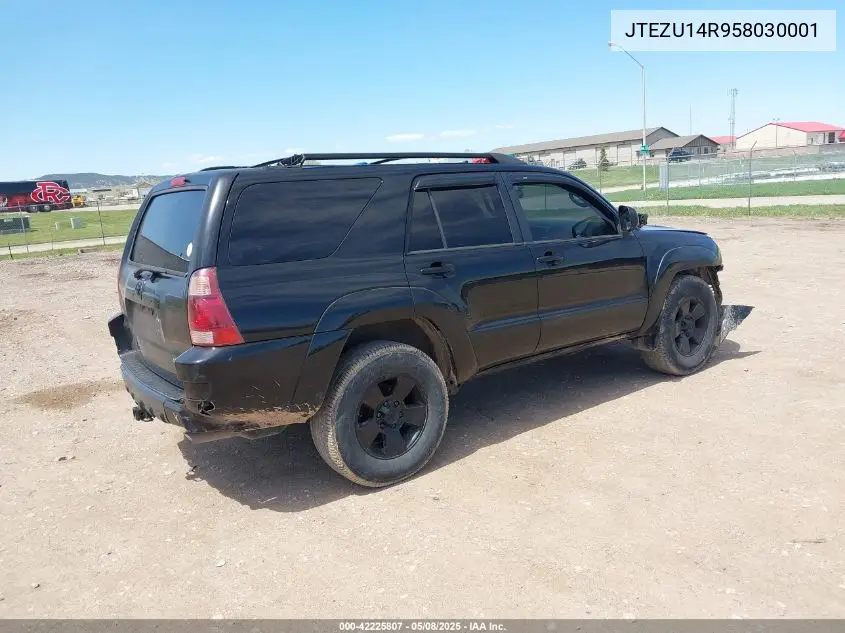 2005 Toyota 4Runner Sr5 V6 VIN: JTEZU14R958030001 Lot: 42225807