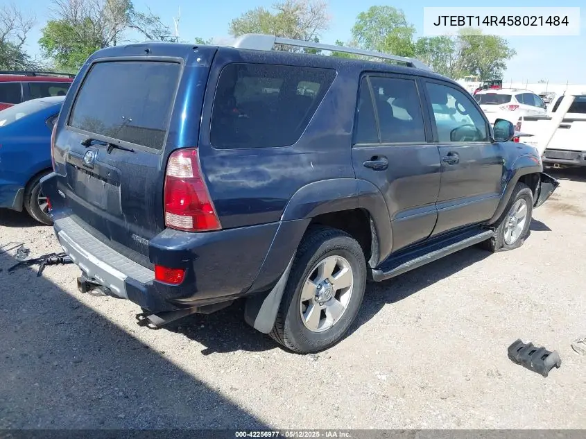 2005 Toyota 4Runner Sr5 Sport V8 VIN: JTEBT14R458021484 Lot: 42256977