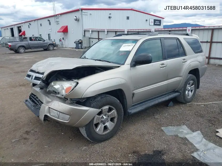 2005 Toyota 4Runner Sr5 V6 VIN: JTEBU14R458031588 Lot: 42598822
