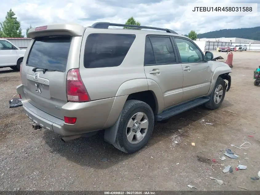2005 Toyota 4Runner Sr5 V6 VIN: JTEBU14R458031588 Lot: 42598822