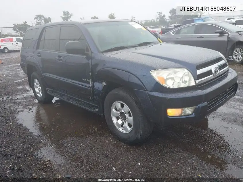 2005 Toyota 4Runner Sr5 V6 VIN: JTEBU14R158048607 Lot: 42621956