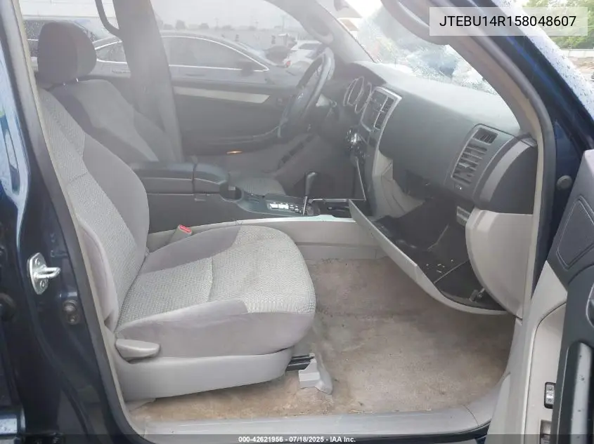 2005 Toyota 4Runner Sr5 V6 VIN: JTEBU14R158048607 Lot: 42621956