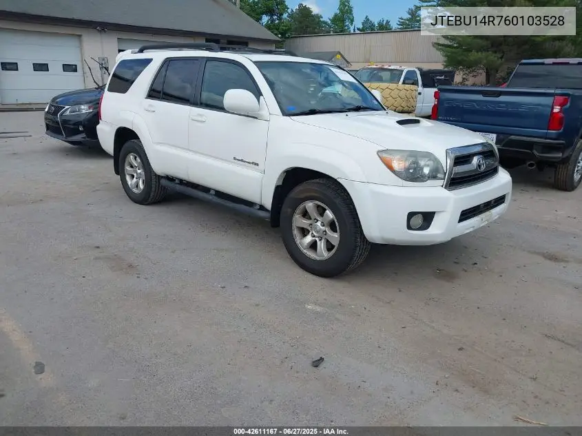2006 Toyota 4Runner Sr5 Sport V6 VIN: JTEBU14R760103528 Lot: 42611167
