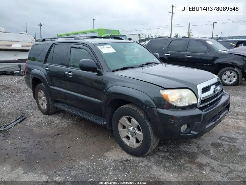 2007 Toyota 4Runner Sr5 V6 VIN: JTEBU14R378089548 Lot: 42243189