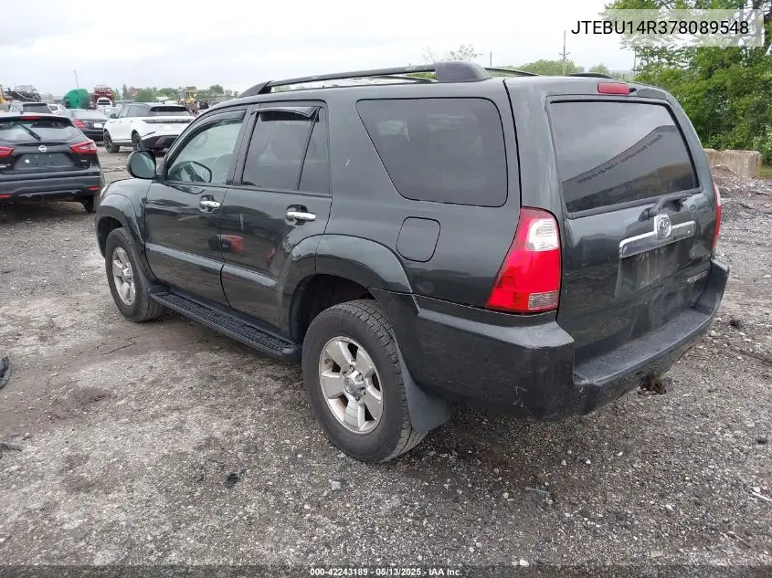 2007 Toyota 4Runner Sr5 V6 VIN: JTEBU14R378089548 Lot: 42243189