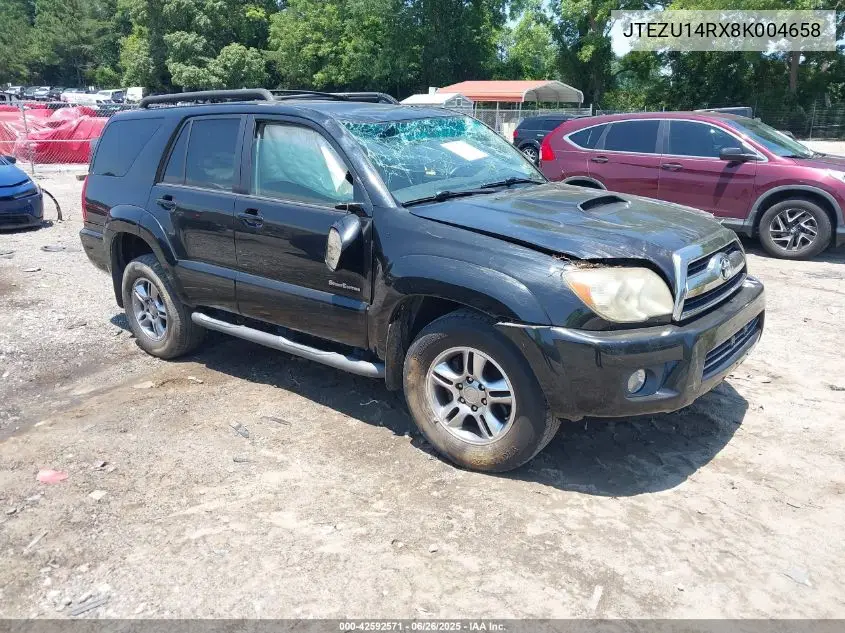 2008 Toyota 4Runner Sport V6 VIN: JTEZU14RX8K004658 Lot: 42592571