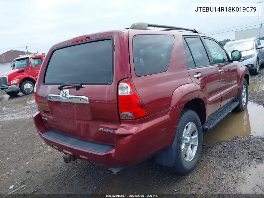 2008 Toyota 4Runner Sr5 V6 VIN: JTEBU14R18K019079 Lot: 42594557