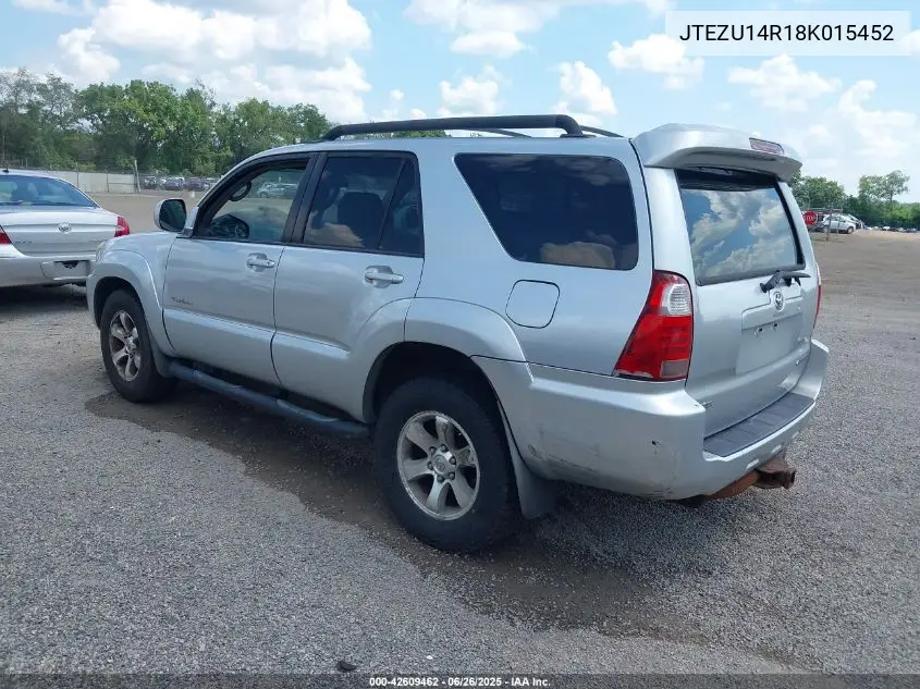 2008 Toyota 4Runner Sport V6 VIN: JTEZU14R18K015452 Lot: 42609462