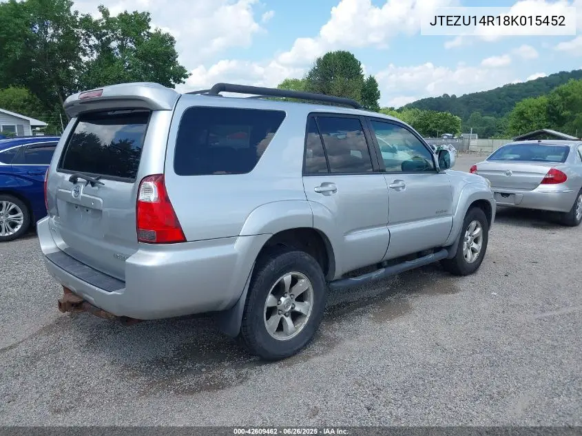 2008 Toyota 4Runner Sport V6 VIN: JTEZU14R18K015452 Lot: 42609462