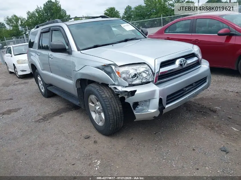 2008 Toyota 4Runner Sr5 V6 VIN: JTEBU14R58K019621 Lot: 42770617