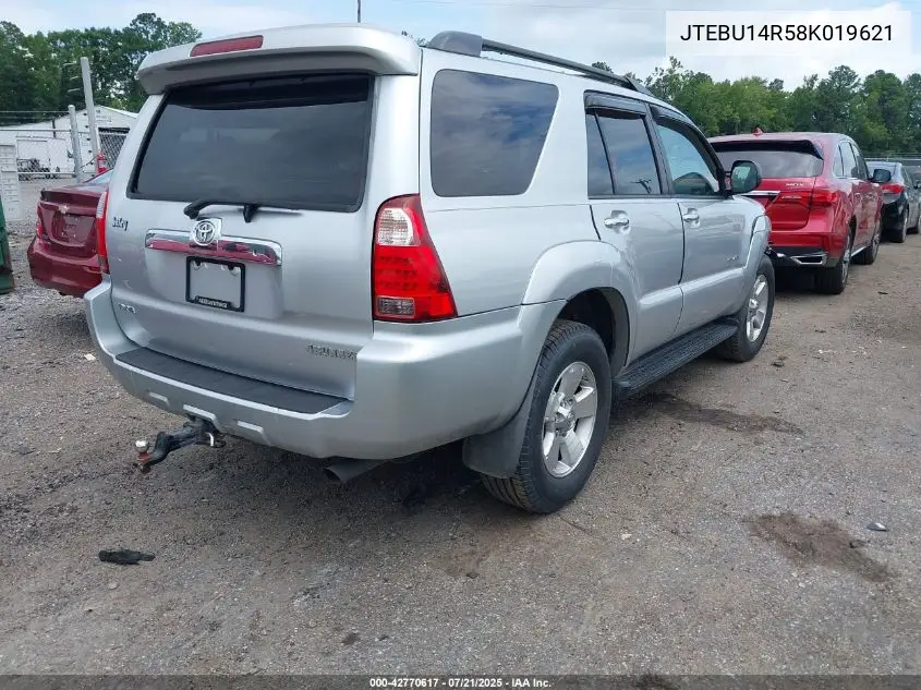 2008 Toyota 4Runner Sr5 V6 VIN: JTEBU14R58K019621 Lot: 42770617
