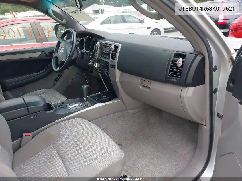 2008 Toyota 4Runner Sr5 V6 VIN: JTEBU14R58K019621 Lot: 42770617