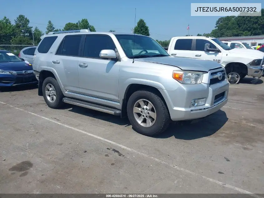2010 Toyota 4Runner Sr5 V6 VIN: JTEZU5JR6A5007332 Lot: 42584370