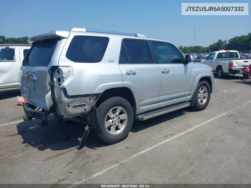 2010 Toyota 4Runner Sr5 V6 VIN: JTEZU5JR6A5007332 Lot: 42584370