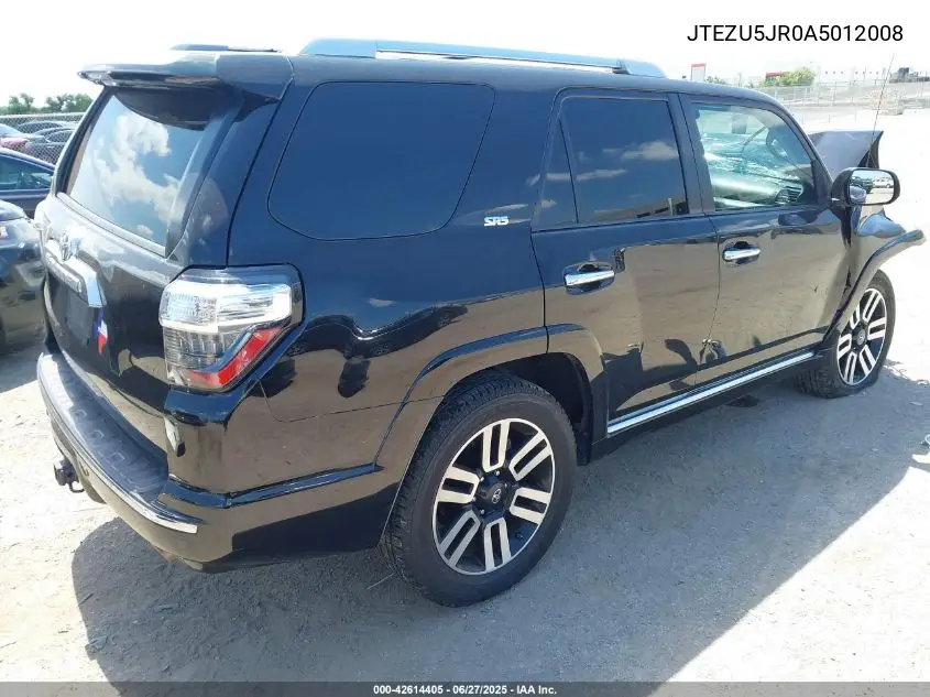 2010 Toyota 4Runner Sr5 V6 VIN: JTEZU5JR0A5012008 Lot: 42614405